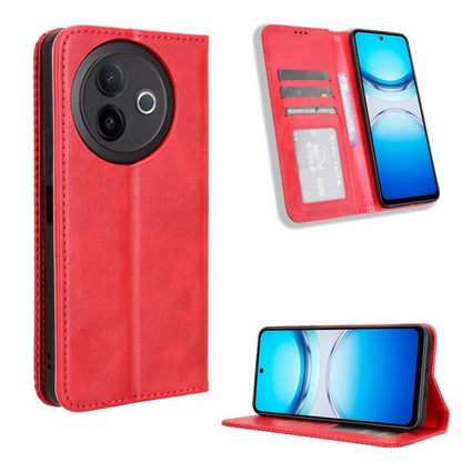 Magnetic Buckle Retro Texture Leather Phone Case, For vivo Y39 5G / Y300i, For vivo Y29 4G / T4x 5G, For vivo Y04 4G / Y29s 5G, For vivo V50 5G, For vivo Y19s 4G, For vivo X200 5G