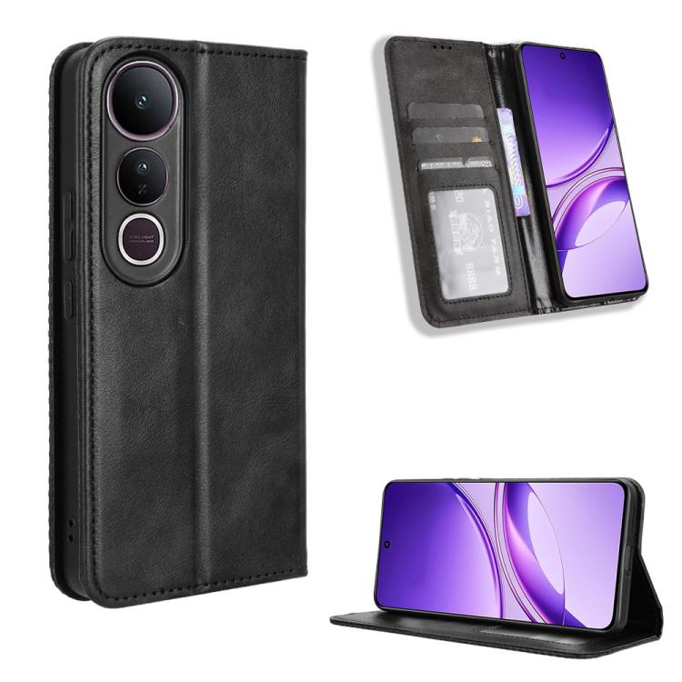 Magnetic Buckle Retro Texture Leather Phone Case, For vivo V60 5G, For vivo X200 FE / S30 Pro mini, For vivo X200s 5G, For vivo T4 5G / iQOO Z10 5G Global, For vivo X200 Ultra 5G, For vivo V50 Lite 5G / 4G