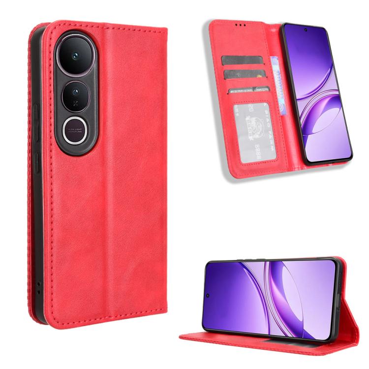 Magnetic Buckle Retro Texture Leather Phone Case, For vivo V60 5G, For vivo X200 FE / S30 Pro mini, For vivo X200s 5G, For vivo T4 5G / iQOO Z10 5G Global, For vivo X200 Ultra 5G, For vivo V50 Lite 5G / 4G