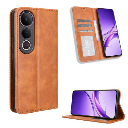 Magnetic Buckle Retro Texture Leather Phone Case, For vivo V60 5G, For vivo X200 FE / S30 Pro mini, For vivo X200s 5G, For vivo T4 5G / iQOO Z10 5G Global, For vivo X200 Ultra 5G, For vivo V50 Lite 5G / 4G