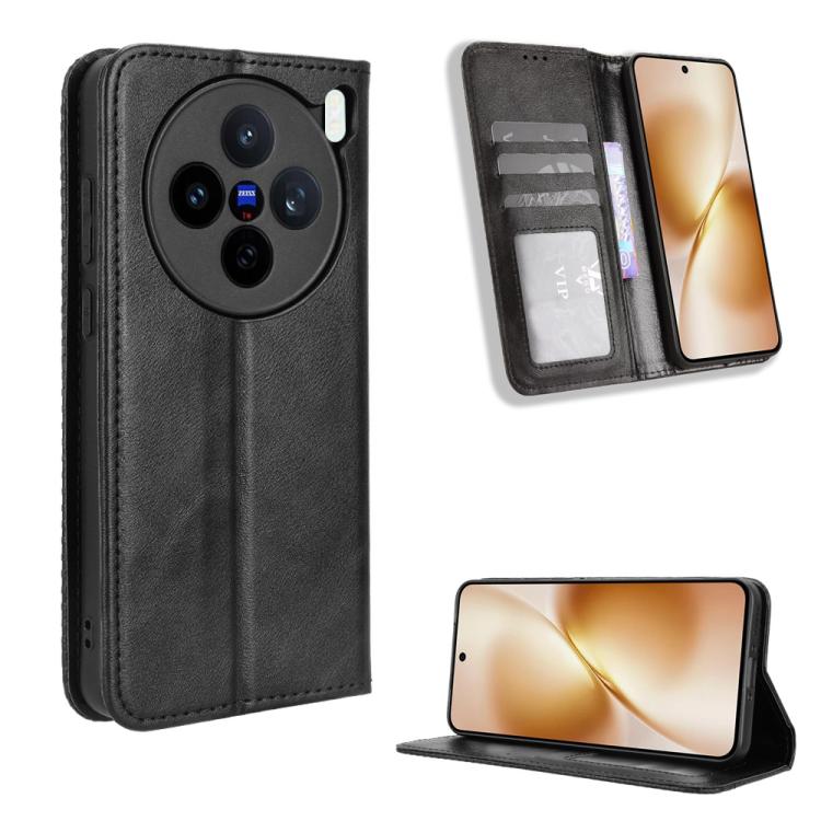Magnetic Buckle Retro Texture Leather Phone Case, For vivo V60 5G, For vivo X200 FE / S30 Pro mini, For vivo X200s 5G, For vivo T4 5G / iQOO Z10 5G Global, For vivo X200 Ultra 5G, For vivo V50 Lite 5G / 4G