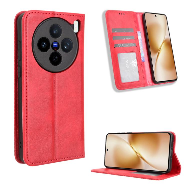 Magnetic Buckle Retro Texture Leather Phone Case, For vivo V60 5G, For vivo X200 FE / S30 Pro mini, For vivo X200s 5G, For vivo T4 5G / iQOO Z10 5G Global, For vivo X200 Ultra 5G, For vivo V50 Lite 5G / 4G
