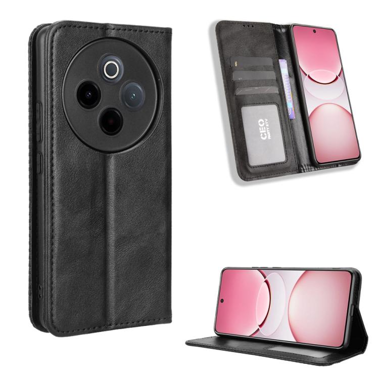 Magnetic Buckle Retro Texture Leather Phone Case, For vivo V60 5G, For vivo X200 FE / S30 Pro mini, For vivo X200s 5G, For vivo T4 5G / iQOO Z10 5G Global, For vivo X200 Ultra 5G, For vivo V50 Lite 5G / 4G