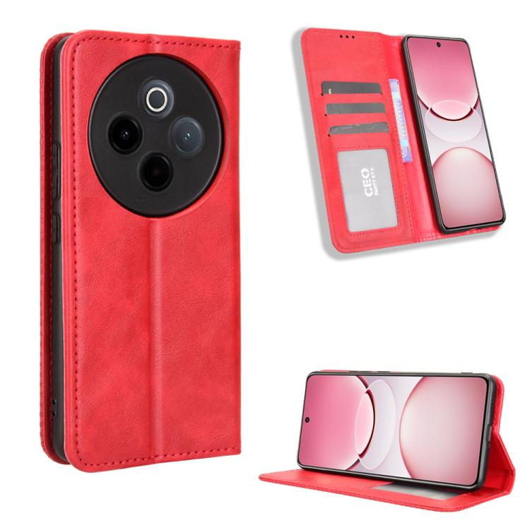 Magnetic Buckle Retro Texture Leather Phone Case, For vivo V60 5G, For vivo X200 FE / S30 Pro mini, For vivo X200s 5G, For vivo T4 5G / iQOO Z10 5G Global, For vivo X200 Ultra 5G, For vivo V50 Lite 5G / 4G