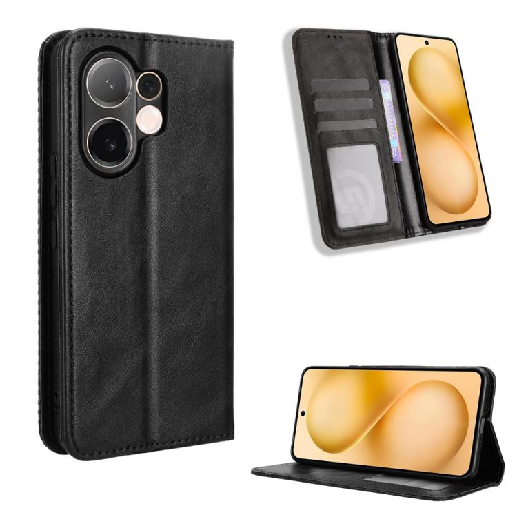 Magnetic Buckle Retro Texture Leather Phone Case, For vivo V60 5G, For vivo X200 FE / S30 Pro mini, For vivo X200s 5G, For vivo T4 5G / iQOO Z10 5G Global, For vivo X200 Ultra 5G, For vivo V50 Lite 5G / 4G