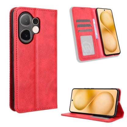 Magnetic Buckle Retro Texture Leather Phone Case, For vivo V60 5G, For vivo X200 FE / S30 Pro mini, For vivo X200s 5G, For vivo T4 5G / iQOO Z10 5G Global, For vivo X200 Ultra 5G, For vivo V50 Lite 5G / 4G
