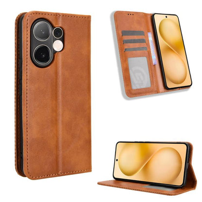 Magnetic Buckle Retro Texture Leather Phone Case, For vivo V60 5G, For vivo X200 FE / S30 Pro mini, For vivo X200s 5G, For vivo T4 5G / iQOO Z10 5G Global, For vivo X200 Ultra 5G, For vivo V50 Lite 5G / 4G