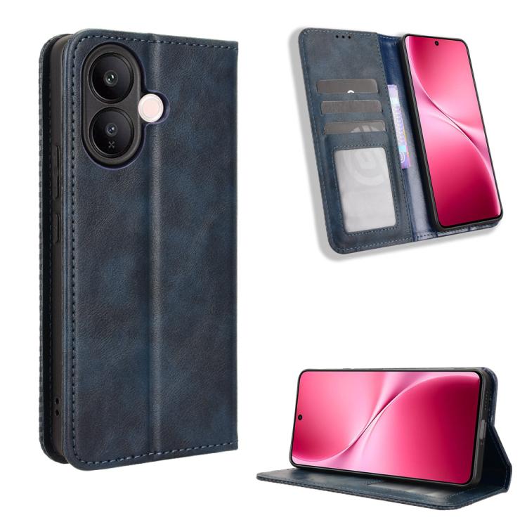 Magnetic Buckle Retro Texture Leather Phone Case, For vivo iQOO 15 5G, For vivo X300 Pro, For vivo X300, For vivo V60 Lite 4G / 5G, For vivo Y31 5G 2025, For vivo Y400 4G / 5G / iQOO Z10 Lite 4G