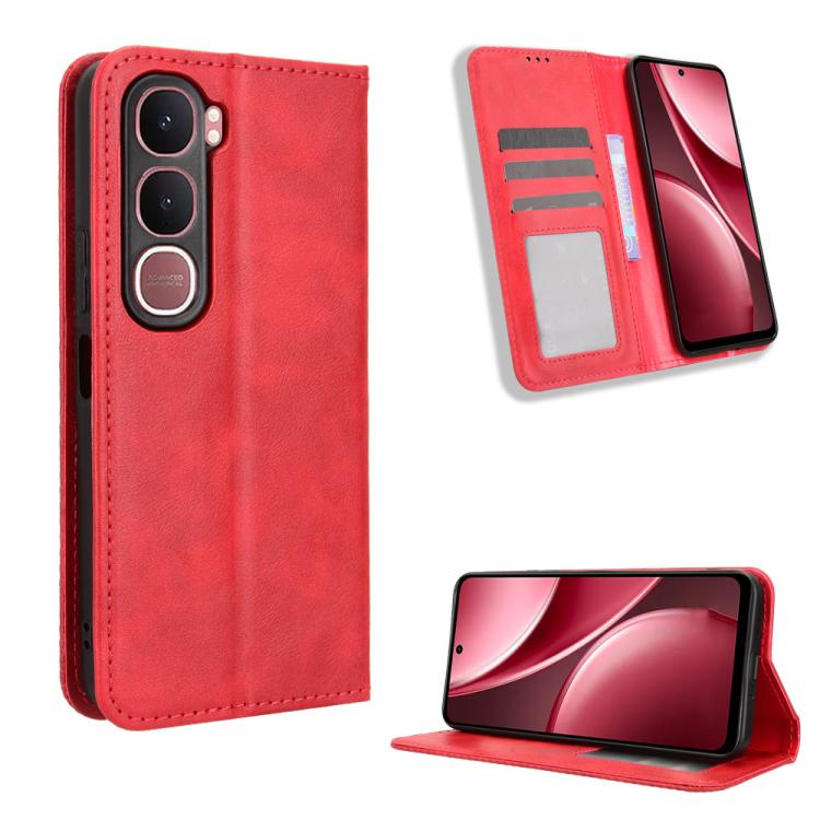 Magnetic Buckle Retro Texture Leather Phone Case, For vivo iQOO 15 5G, For vivo X300 Pro, For vivo X300, For vivo V60 Lite 4G / 5G, For vivo Y31 5G 2025, For vivo Y400 4G / 5G / iQOO Z10 Lite 4G
