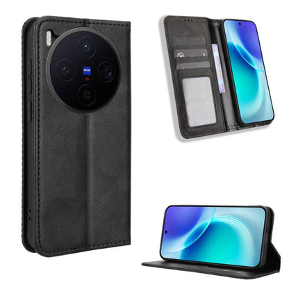 Magnetic Buckle Retro Texture Leather Phone Case, For vivo iQOO 15 5G, For vivo X300 Pro, For vivo X300, For vivo V60 Lite 4G / 5G, For vivo Y31 5G 2025, For vivo Y400 4G / 5G / iQOO Z10 Lite 4G