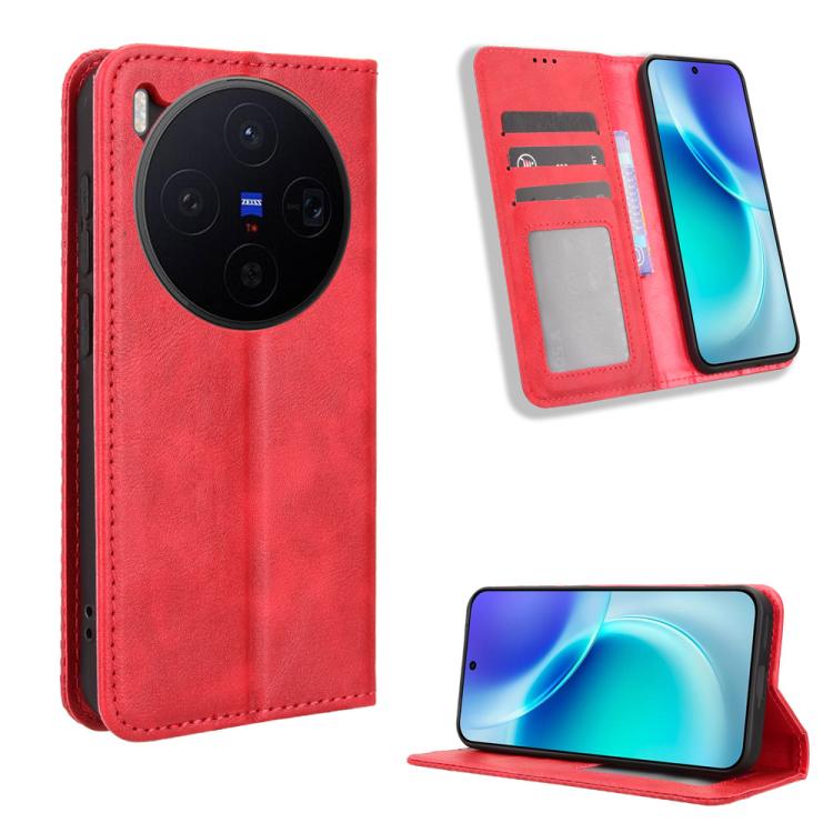 Magnetic Buckle Retro Texture Leather Phone Case, For vivo iQOO 15 5G, For vivo X300 Pro, For vivo X300, For vivo V60 Lite 4G / 5G, For vivo Y31 5G 2025, For vivo Y400 4G / 5G / iQOO Z10 Lite 4G
