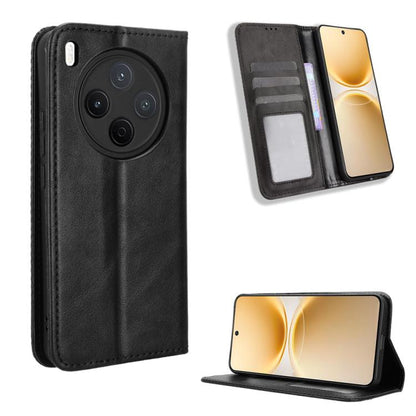 Magnetic Buckle Retro Texture Leather Phone Case, For vivo Y21 5G / Y05 4G, For vivo V70 FE 5G, For vivo V70 5G / V70 Elite 5G, For vivo iQOO Z11 Turbo 5G / 15R 5G, For vivo Y31d 4G / Y500i 5G, For vivo Y500 Pro 5G