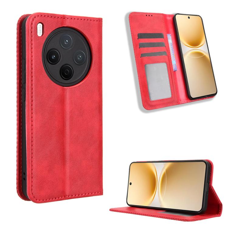 Magnetic Buckle Retro Texture Leather Phone Case, For vivo Y21 5G / Y05 4G, For vivo V70 FE 5G, For vivo V70 5G / V70 Elite 5G, For vivo iQOO Z11 Turbo 5G / 15R 5G, For vivo Y31d 4G / Y500i 5G, For vivo Y500 Pro 5G