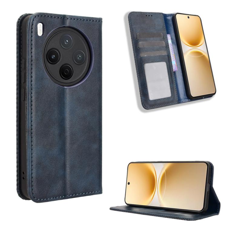 Magnetic Buckle Retro Texture Leather Phone Case, For vivo Y21 5G / Y05 4G, For vivo V70 FE 5G, For vivo V70 5G / V70 Elite 5G, For vivo iQOO Z11 Turbo 5G / 15R 5G, For vivo Y31d 4G / Y500i 5G, For vivo Y500 Pro 5G
