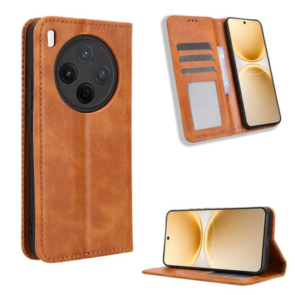 Magnetic Buckle Retro Texture Leather Phone Case, For vivo Y21 5G / Y05 4G, For vivo V70 FE 5G, For vivo V70 5G / V70 Elite 5G, For vivo iQOO Z11 Turbo 5G / 15R 5G, For vivo Y31d 4G / Y500i 5G, For vivo Y500 Pro 5G