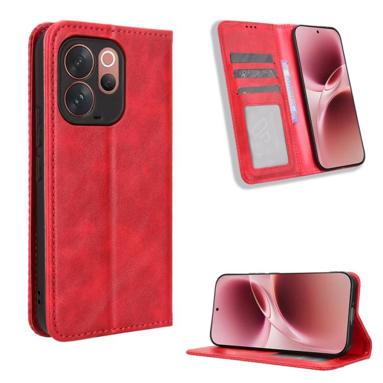 Magnetic Buckle Retro Texture Leather Phone Case, For vivo Y21 5G / Y05 4G, For vivo V70 FE 5G, For vivo V70 5G / V70 Elite 5G, For vivo iQOO Z11 Turbo 5G / 15R 5G, For vivo Y31d 4G / Y500i 5G, For vivo Y500 Pro 5G