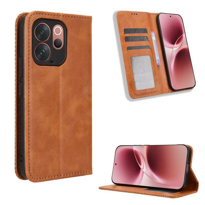 Magnetic Buckle Retro Texture Leather Phone Case, For vivo Y21 5G / Y05 4G, For vivo V70 FE 5G, For vivo V70 5G / V70 Elite 5G, For vivo iQOO Z11 Turbo 5G / 15R 5G, For vivo Y31d 4G / Y500i 5G, For vivo Y500 Pro 5G