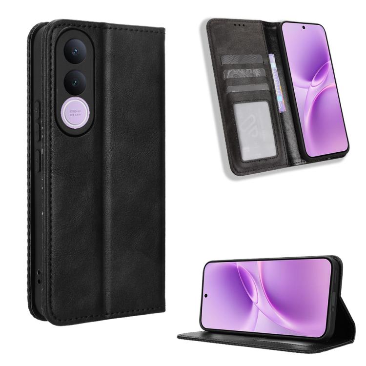 Magnetic Buckle Retro Texture Leather Phone Case, For vivo Y21 5G / Y05 4G, For vivo V70 FE 5G, For vivo V70 5G / V70 Elite 5G, For vivo iQOO Z11 Turbo 5G / 15R 5G, For vivo Y31d 4G / Y500i 5G, For vivo Y500 Pro 5G