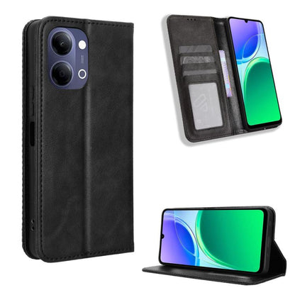 Magnetic Buckle Retro Texture Leather Phone Case, For vivo Y21 5G / Y05 4G, For vivo V70 FE 5G, For vivo V70 5G / V70 Elite 5G, For vivo iQOO Z11 Turbo 5G / 15R 5G, For vivo Y31d 4G / Y500i 5G, For vivo Y500 Pro 5G