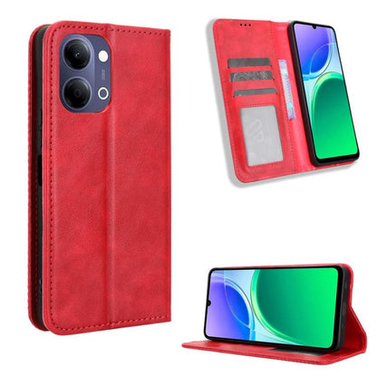 Magnetic Buckle Retro Texture Leather Phone Case, For vivo Y21 5G / Y05 4G, For vivo V70 FE 5G, For vivo V70 5G / V70 Elite 5G, For vivo iQOO Z11 Turbo 5G / 15R 5G, For vivo Y31d 4G / Y500i 5G, For vivo Y500 Pro 5G