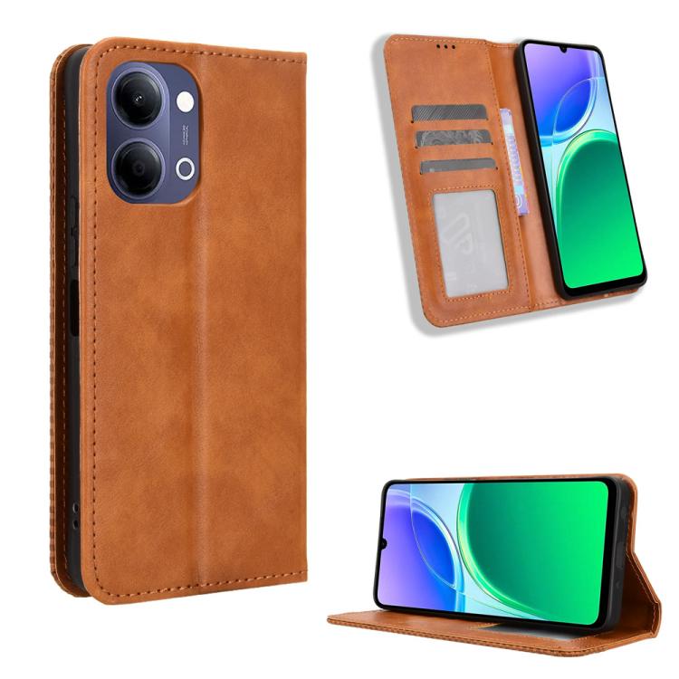 Magnetic Buckle Retro Texture Leather Phone Case, For vivo Y21 5G / Y05 4G, For vivo V70 FE 5G, For vivo V70 5G / V70 Elite 5G, For vivo iQOO Z11 Turbo 5G / 15R 5G, For vivo Y31d 4G / Y500i 5G, For vivo Y500 Pro 5G