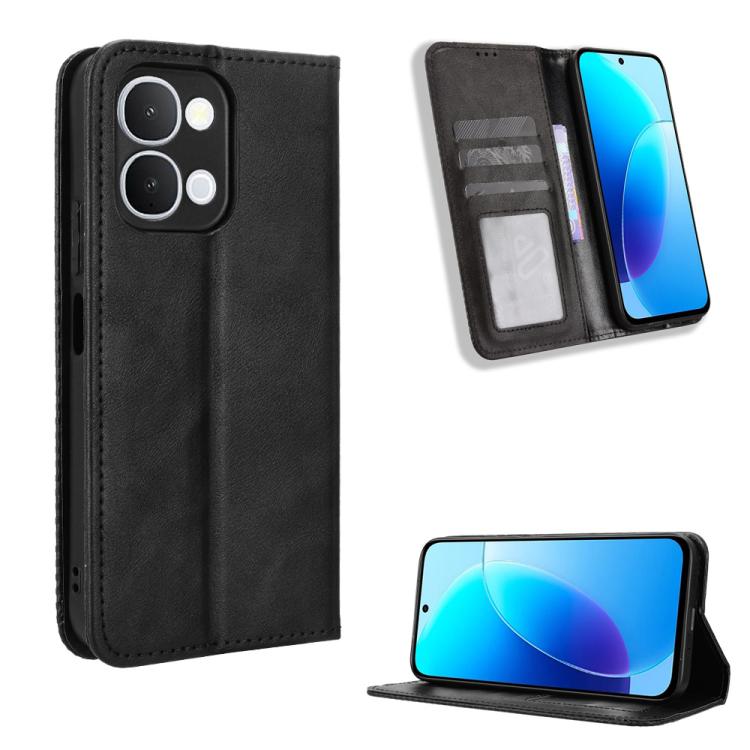 Magnetic Buckle Retro Texture Leather Phone Case, For vivo Y21 5G / Y05 4G, For vivo V70 FE 5G, For vivo V70 5G / V70 Elite 5G, For vivo iQOO Z11 Turbo 5G / 15R 5G, For vivo Y31d 4G / Y500i 5G, For vivo Y500 Pro 5G