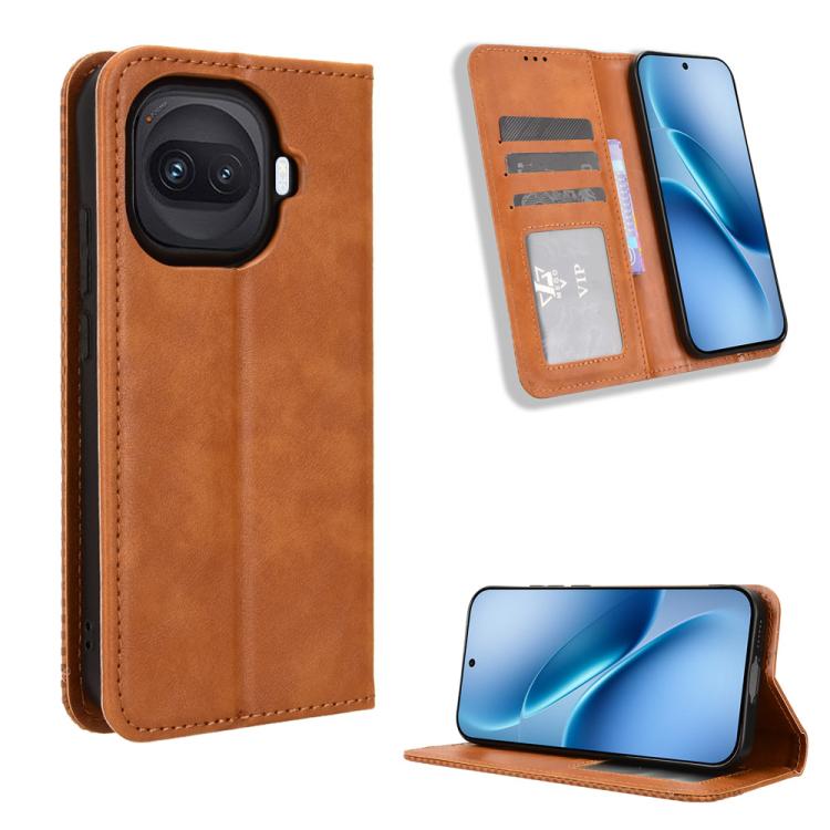 Magnetic Buckle Retro Texture Leather Phone Case, For vivo Y21 5G / Y05 4G, For vivo V70 FE 5G, For vivo V70 5G / V70 Elite 5G, For vivo iQOO Z11 Turbo 5G / 15R 5G, For vivo Y31d 4G / Y500i 5G, For vivo Y500 Pro 5G