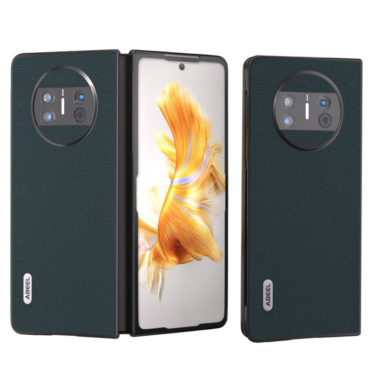 ABEEL Genuine Leather Wave Black Edge Phone Case, For Huawei Mate X3, For Huawei Mate 60 Mobile Accessories - APEXEL INDIA - Mobile Lens - Mobile Camera Lens - Cellphone Accessories - Phone Lens - Smartphone Lens