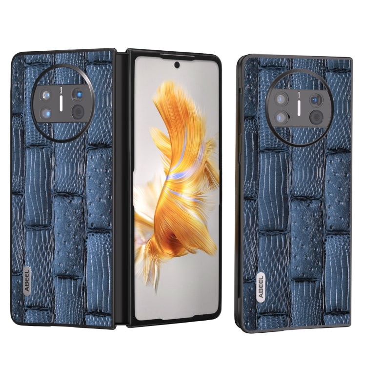 ABEEL Genuine Leather Mahjong Texture Series Phone Case, For Huawei Mate 60, For Huawei Mate X3