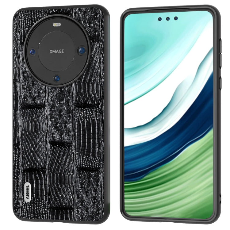 ABEEL Genuine Leather Mahjong Texture Series Phone Case, For Huawei Mate 60, For Huawei Mate X3