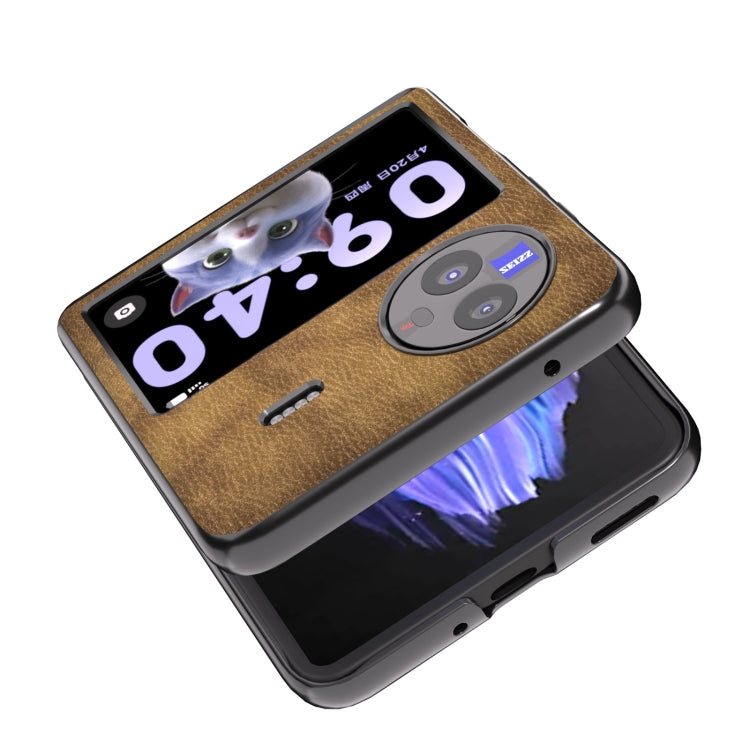 ABEEL Retro Litchi Texture PU Phone Case, For vivo X Flip, For vivo X Fold2 OnePlus &amp; OPPO Accessories - APEXEL INDIA - Mobile Lens - Mobile Camera Lens - Cellphone Accessories - Phone Lens - Smartphone Lens