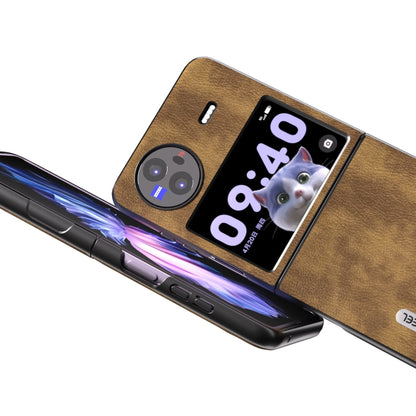 ABEEL Retro Litchi Texture PU Phone Case, For vivo X Flip, For vivo X Fold2 OPPO &amp; vivo Accessories - APEXEL INDIA - Mobile Lens - Mobile Camera Lens - Cellphone Accessories - Phone Lens - Smartphone Lens