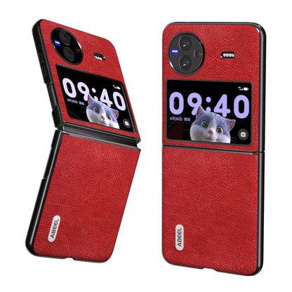 ABEEL Retro Litchi Texture PU Phone Case, For vivo X Flip, For vivo X Fold2 OPPO &amp; vivo Accessories - APEXEL INDIA - Mobile Lens - Mobile Camera Lens - Cellphone Accessories - Phone Lens - Smartphone Lens