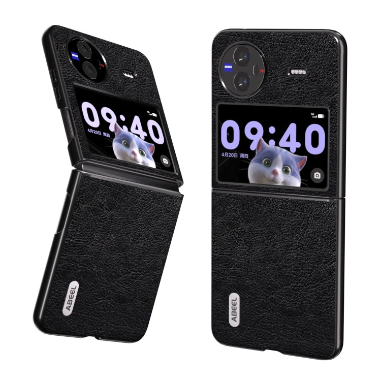 ABEEL Retro Litchi Texture PU Phone Case, For vivo X Flip, For vivo X Fold2 OPPO &amp; vivo Accessories - APEXEL INDIA - Mobile Lens - Mobile Camera Lens - Cellphone Accessories - Phone Lens - Smartphone Lens