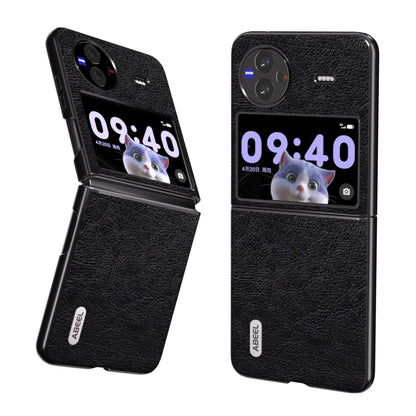 ABEEL Retro Litchi Texture PU Phone Case, For vivo X Flip, For vivo X Fold2 OPPO &amp; vivo Accessories - APEXEL INDIA - Mobile Lens - Mobile Camera Lens - Cellphone Accessories - Phone Lens - Smartphone Lens
