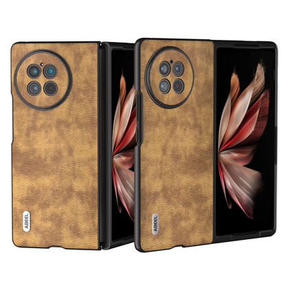ABEEL Retro Litchi Texture PU Phone Case, For vivo X Flip, For vivo X Fold2 OPPO &amp; vivo Accessories - APEXEL INDIA - Mobile Lens - Mobile Camera Lens - Cellphone Accessories - Phone Lens - Smartphone Lens