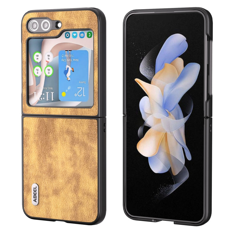 ABEEL Retro Litchi Texture PU Phone Case, For Samsung Galaxy Z Flip5, For Samsung Galaxy Z Fold5 Samsung Accessories - APEXEL INDIA - Mobile Lens - Mobile Camera Lens - Cellphone Accessories - Phone Lens - Smartphone Lens