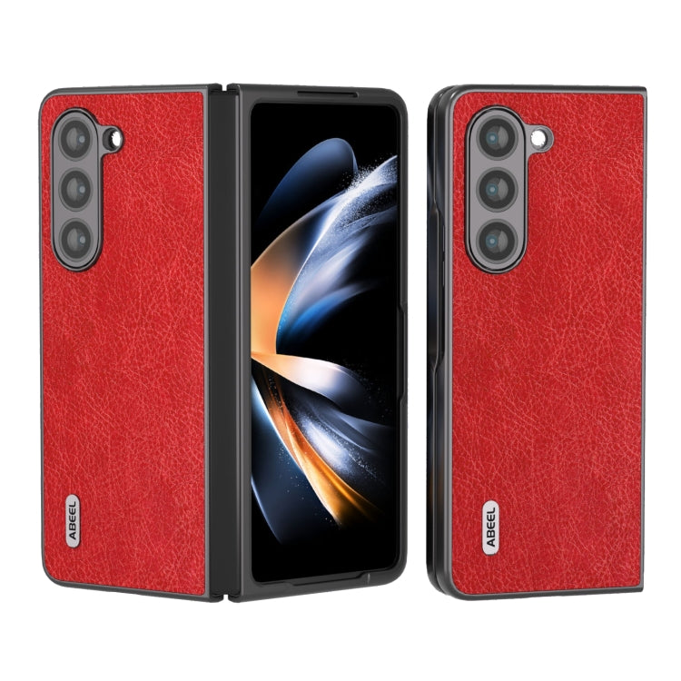 ABEEL Retro Litchi Texture PU Phone Case, For Samsung Galaxy Z Flip5, For Samsung Galaxy Z Fold5 engabe3721 Samsung Accessories - APEXEL INDIA - Mobile Lens - Mobile Camera Lens - Cellphone Accessories - Phone Lens - Smartphone Lens