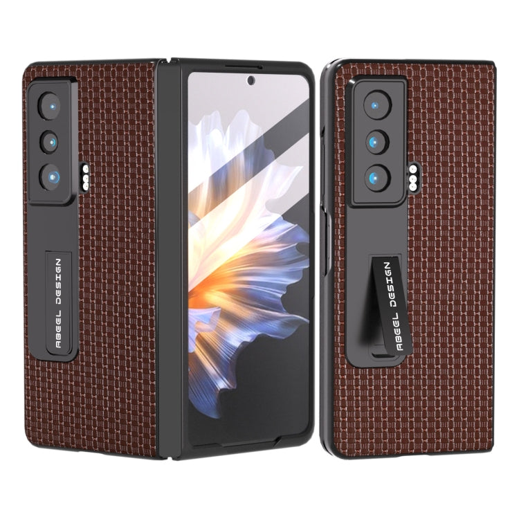 ABEEL Integrated Genuine Leather Luxury Series Phone Case with Holder, For Honor Magic Vs engabe3723 Mobile Accessories - APEXEL INDIA - Mobile Lens - Mobile Camera Lens - Cellphone Accessories - Phone Lens - Smartphone Lens