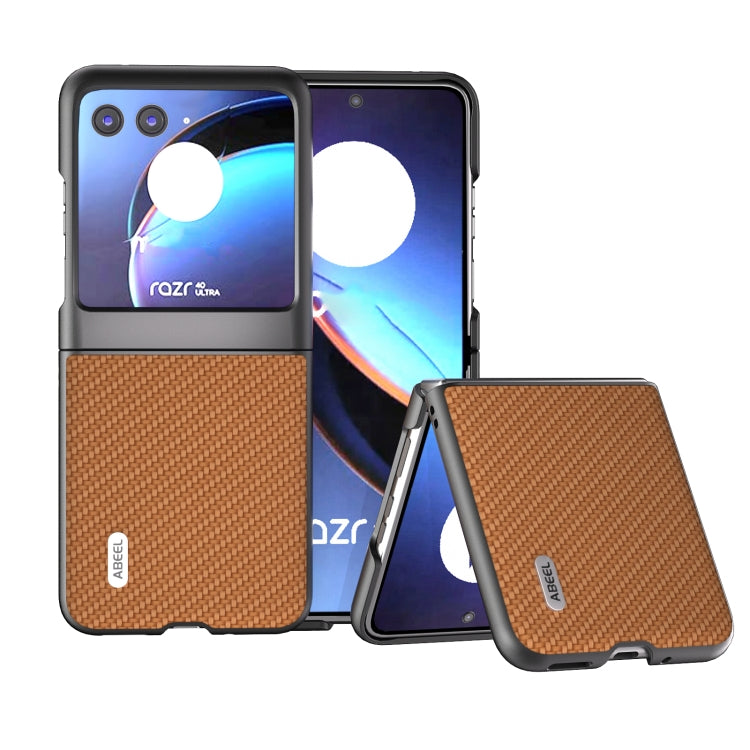 ABEEL Carbon Fiber Texture Protective Phone Case, For Motorola Razr 40 Ultra Mobile Accessories - APEXEL INDIA - Mobile Lens - Mobile Camera Lens - Cellphone Accessories - Phone Lens - Smartphone Lens