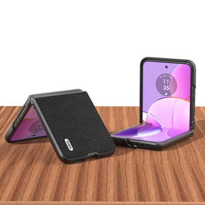 ABEEL Genuine Leather Litchi Texture Phone Case, For Motorola Razr 40, For Motorola Razr 40 Ultra Mobile Accessories - APEXEL INDIA - Mobile Lens - Mobile Camera Lens - Cellphone Accessories - Phone Lens - Smartphone Lens