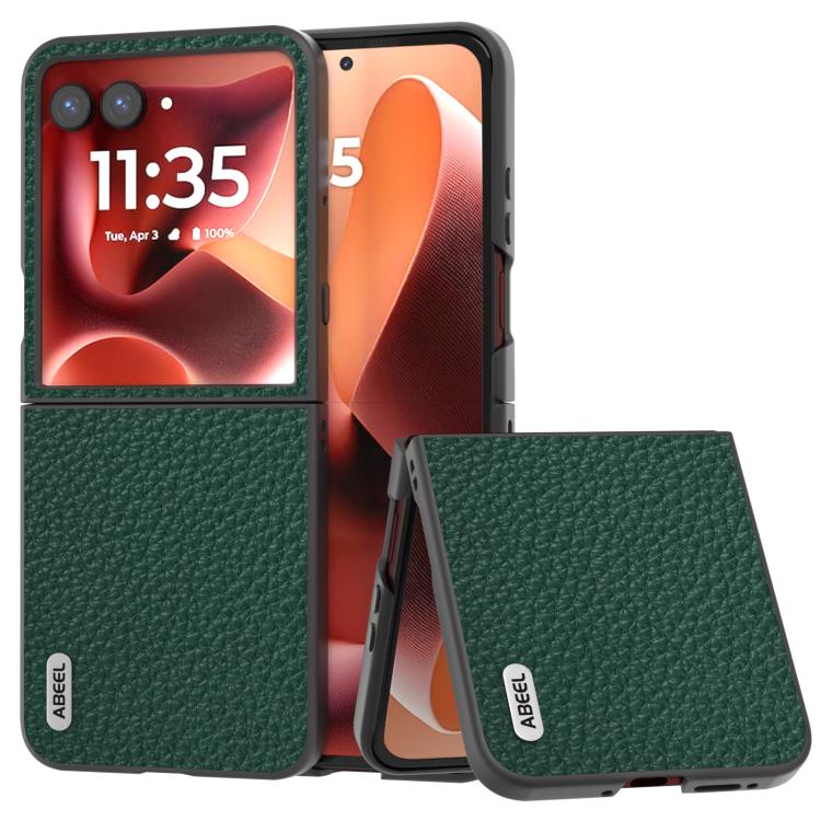 ABEEL Genuine Leather Litchi Texture Phone Case, For Motorola Razr 60 Ultra, For Motorola Razr 40, For Motorola Razr 40 Ultra Mobile Accessories - APEXEL INDIA - Mobile Lens - Mobile Camera Lens - Cellphone Accessories - Phone Lens - Smartphone Lens