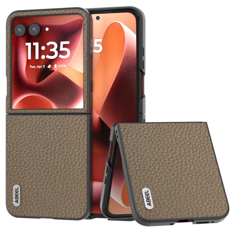ABEEL Genuine Leather Litchi Texture Phone Case, For Motorola Razr 60 Ultra, For Motorola Razr 40, For Motorola Razr 40 Ultra Mobile Accessories - APEXEL INDIA - Mobile Lens - Mobile Camera Lens - Cellphone Accessories - Phone Lens - Smartphone Lens