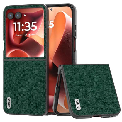ABEEL Cross Texture Genuine Leather Phone Case, For Motorola Razr 60 Ultra, For Motorola Razr 40, For Motorola Razr 40 Ultra Mobile Accessories - APEXEL INDIA - Mobile Lens - Mobile Camera Lens - Cellphone Accessories - Phone Lens - Smartphone Lens