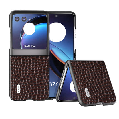 ABEEL Genuine Leather Crocodile Pattern Black Edge Phone Case, For Motorola Razr 60 Ultra, For Motorola Razr 50 Ultra, For Motorola Razr 50, For Motorola Razr 40 Ultra Mobile Accessories - APEXEL INDIA - Mobile Lens - Mobile Camera Lens - Cellphone Accessories - Phone Lens - Smartphone Lens