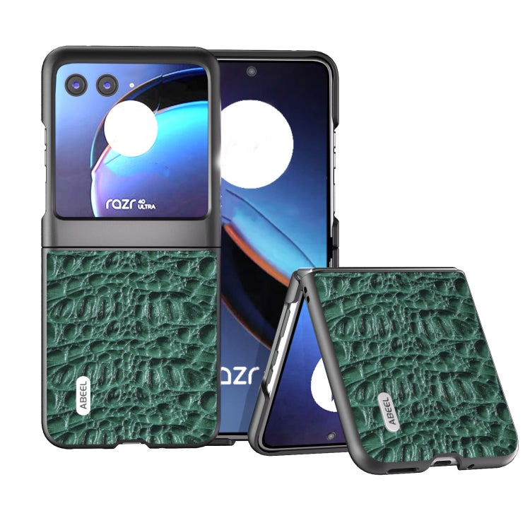 ABEEL Genuine Leather Canopy Black Edge Phone Case, For Motorola Razr 40 Ultra engabe3732 Mobile Accessories - APEXEL INDIA - Mobile Lens - Mobile Camera Lens - Cellphone Accessories - Phone Lens - Smartphone Lens