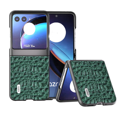 ABEEL Genuine Leather Canopy Black Edge Phone Case, For Motorola Razr 40 Ultra engabe3732 Mobile Accessories - APEXEL INDIA - Mobile Lens - Mobile Camera Lens - Cellphone Accessories - Phone Lens - Smartphone Lens