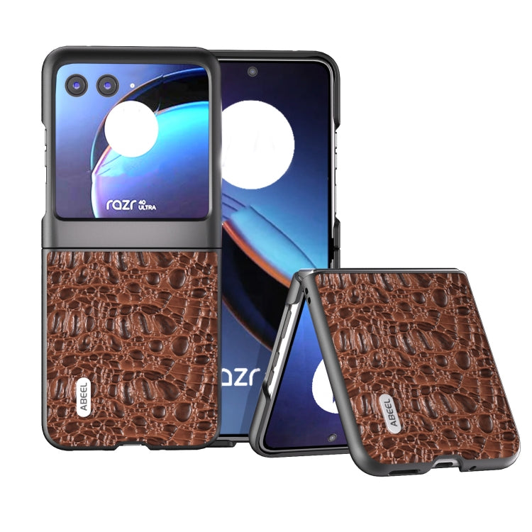 ABEEL Genuine Leather Canopy Black Edge Phone Case, For Motorola Razr 40 Ultra engabe3732 Mobile Accessories - APEXEL INDIA - Mobile Lens - Mobile Camera Lens - Cellphone Accessories - Phone Lens - Smartphone Lens