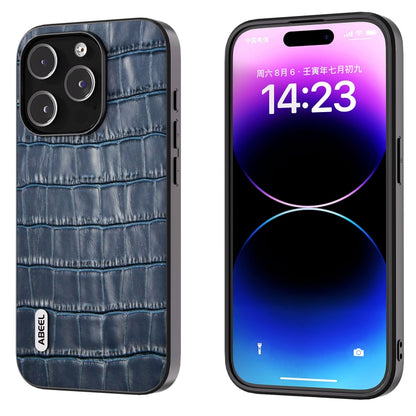 ABEEL Crocodile Texture Genuine Leather Phone Case, For iPhone 15 Plus, For iPhone 15, For iPhone 14 Plus, For iPhone 14, For iPhone 14 Pro, For iPhone 14 Pro Max Apple Accessories - APEXEL INDIA - Mobile Lens - Mobile Camera Lens - Cellphone Accessories - Phone Lens - Smartphone Lens