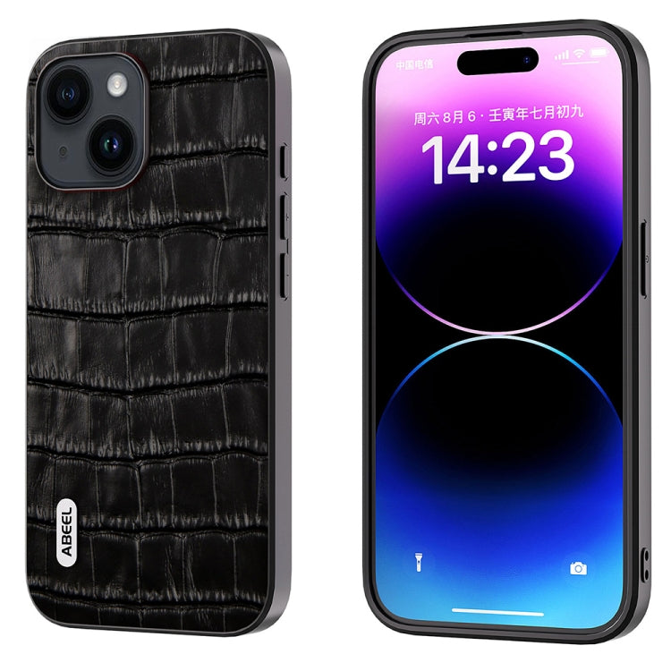 ABEEL Crocodile Texture Genuine Leather Phone Case, For iPhone 15 Plus, For iPhone 15, For iPhone 14 Plus, For iPhone 14, For iPhone 14 Pro, For iPhone 14 Pro Max Apple Accessories - APEXEL INDIA - Mobile Lens - Mobile Camera Lens - Cellphone Accessories - Phone Lens - Smartphone Lens
